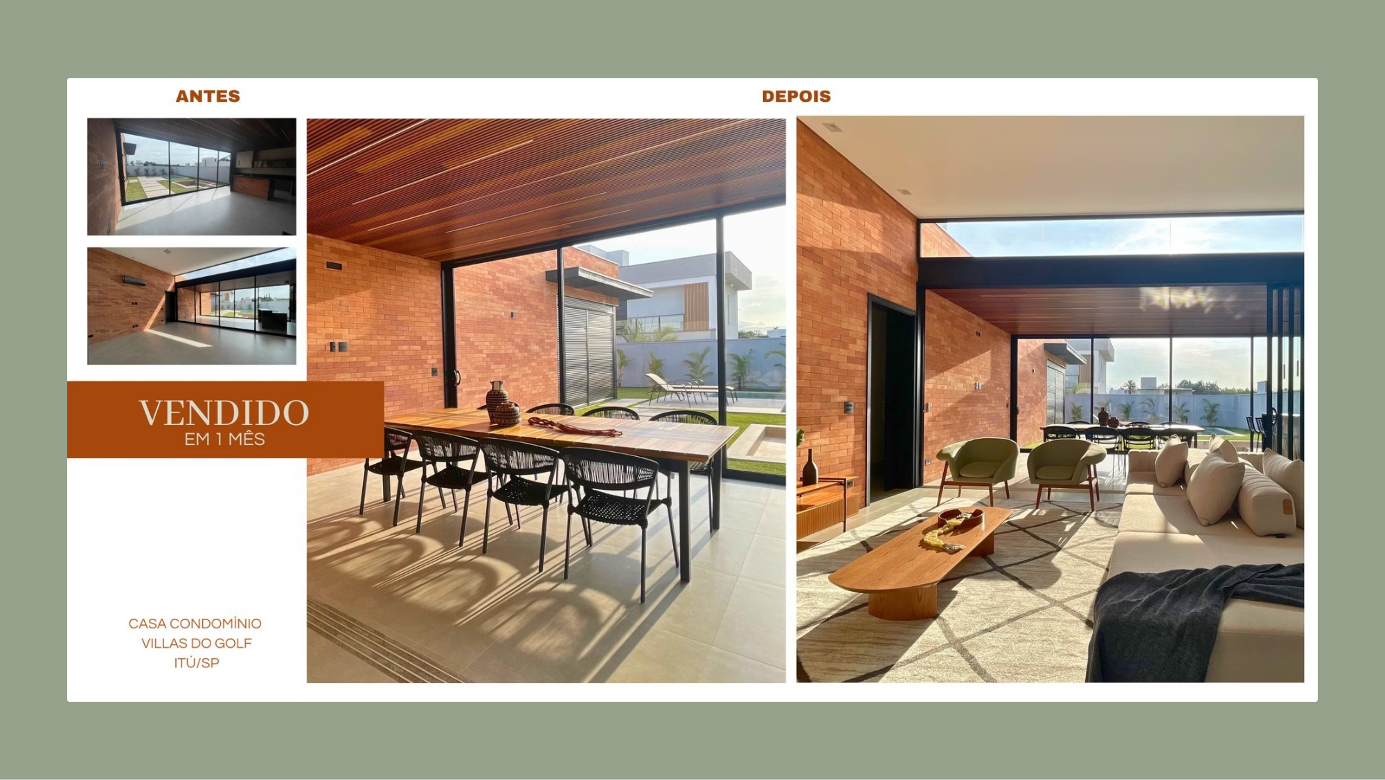 Antes e depois - Casa Condomínio Villas do Golf, Itú/SP - Vendido em 1 mês